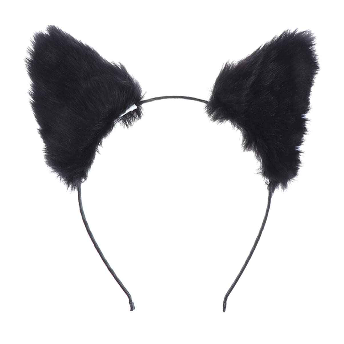 PartyKindom White Head Band Black Bandana Headband Black Outfit Toddler Clothes Party Headband Cute Plush Party Hair Hoop Cat Headband Furry Ear Wolf Ears Props Animal Cat Fox Girl Child Bulk