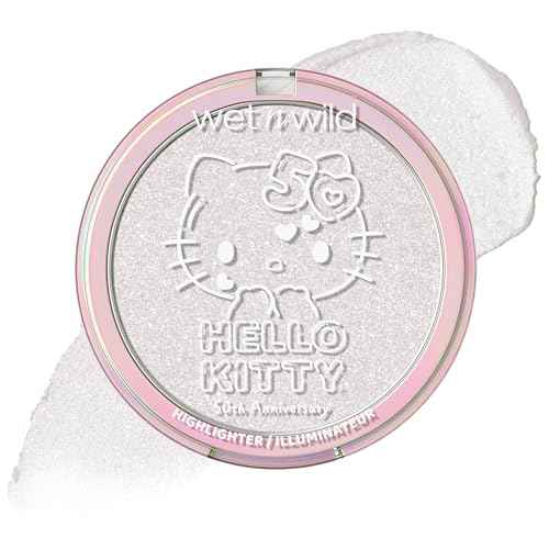 wet n wild Hello Kitty Highlighter, Multi-Dimensional Glow with Iridescent Pearls, Silky-Smooth Buildable & Blendable Formula, Cruelty-Free & Vegan - Kind Hearted