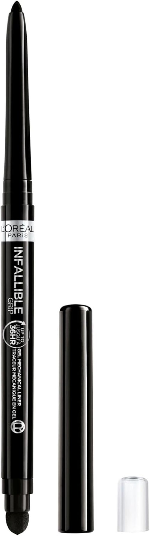 L'Oreal Paris Infallible Grip Gel Eyeliner Pencil - Waterproof, Smudge-Resistant, Intense Black, 0.01 Oz