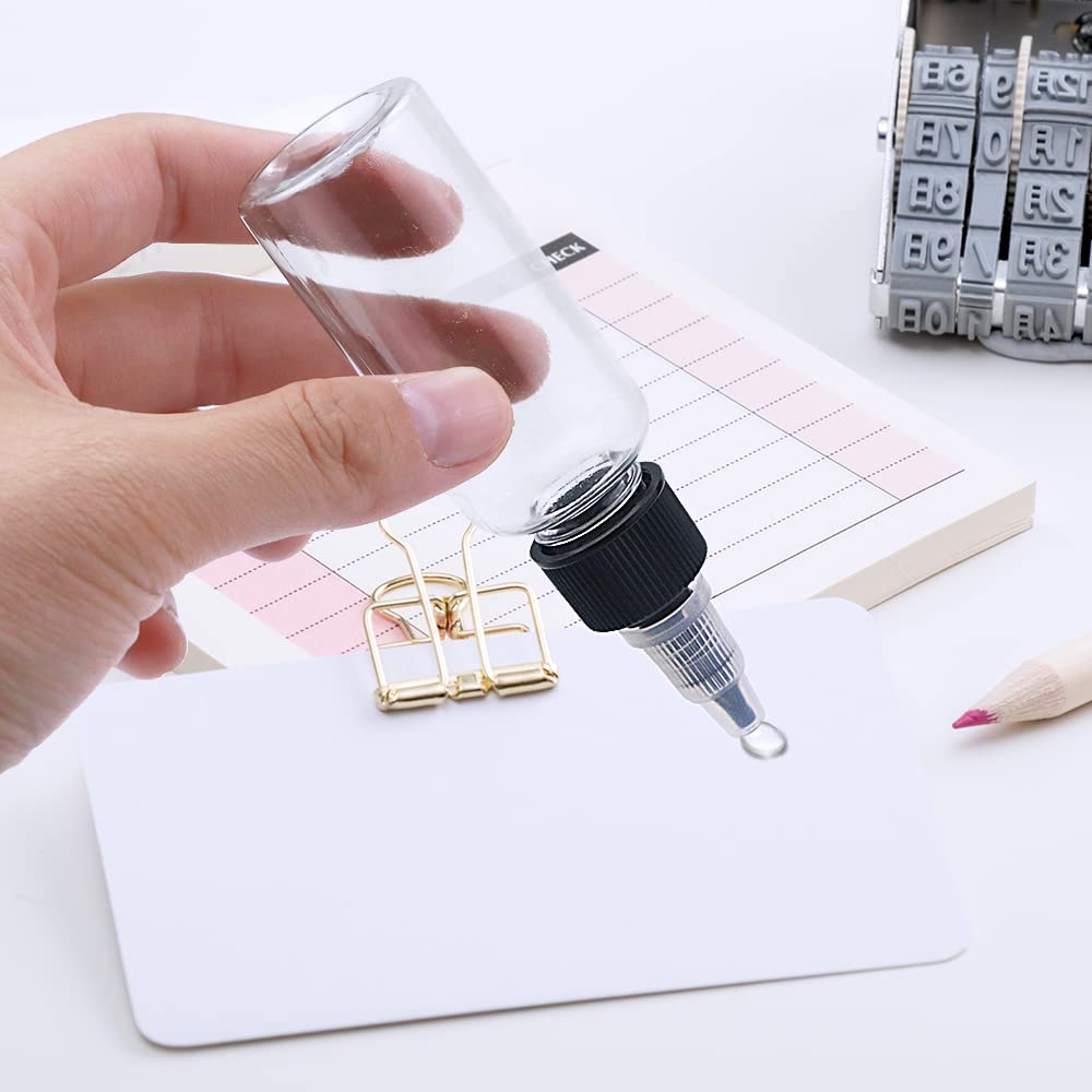 ISUSSER Pack of 40 PCS Clear Refillable Empty Plastic Squeeze Bottle with Black Twist Top Caps, 1oz/30ml