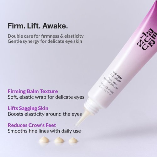 Regine Switzerland Firm Eye Cream - Anti-Wrinkle Moisturizer with Peptides & Bakuchiol | 0.67 fl oz