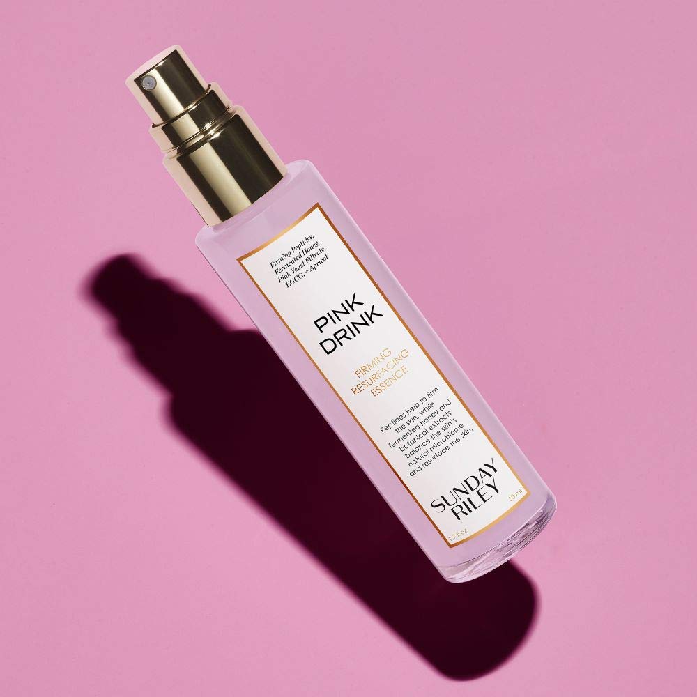 Sunday Riley Pink Drink Essence - Skin Firming & Resurfacing Face Mist for Radiant Skin