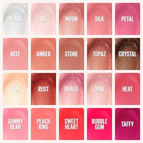 Maybelline Lifter Gloss, Hydrating Lip Gloss with Hyaluronic Acid, Ice, Pink Neutral, 0.18 Ounce