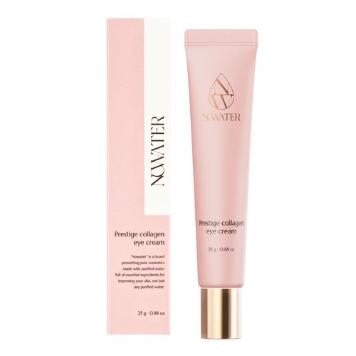 NOWATER Collagen Eye Cream - Reduces Wrinkles, Puffiness & Dark Circles | Hydrolyzed Collagen, 0.88 fl. oz.
