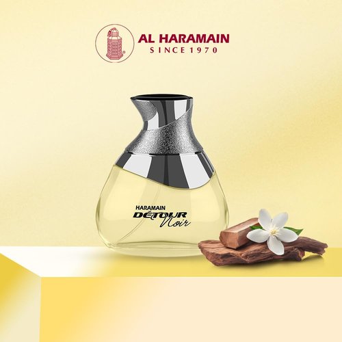 Al Haramain Detour Noir Eau de Parfum Spray - Unisex Fragrance, 3.33 Ounce Bottle