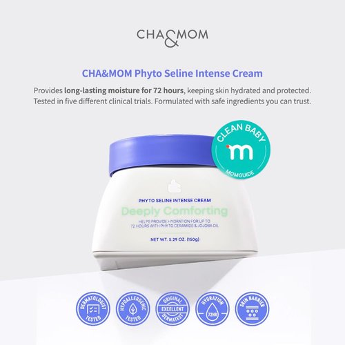 CHA&MOM Phyto Seline Intense Baby Cream - Ultra Hydrating Moisturizer for Sensitive Skin, 5.29oz