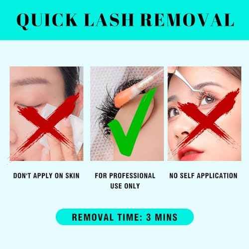 VAVALASH Lash Remover For Lash Extensions Eyelash Extension Cream Remover Low Irritation Cream Remover for Sensitive Skin Fast Dissolution Professional Eyelash Extensions Salon Use(15g)