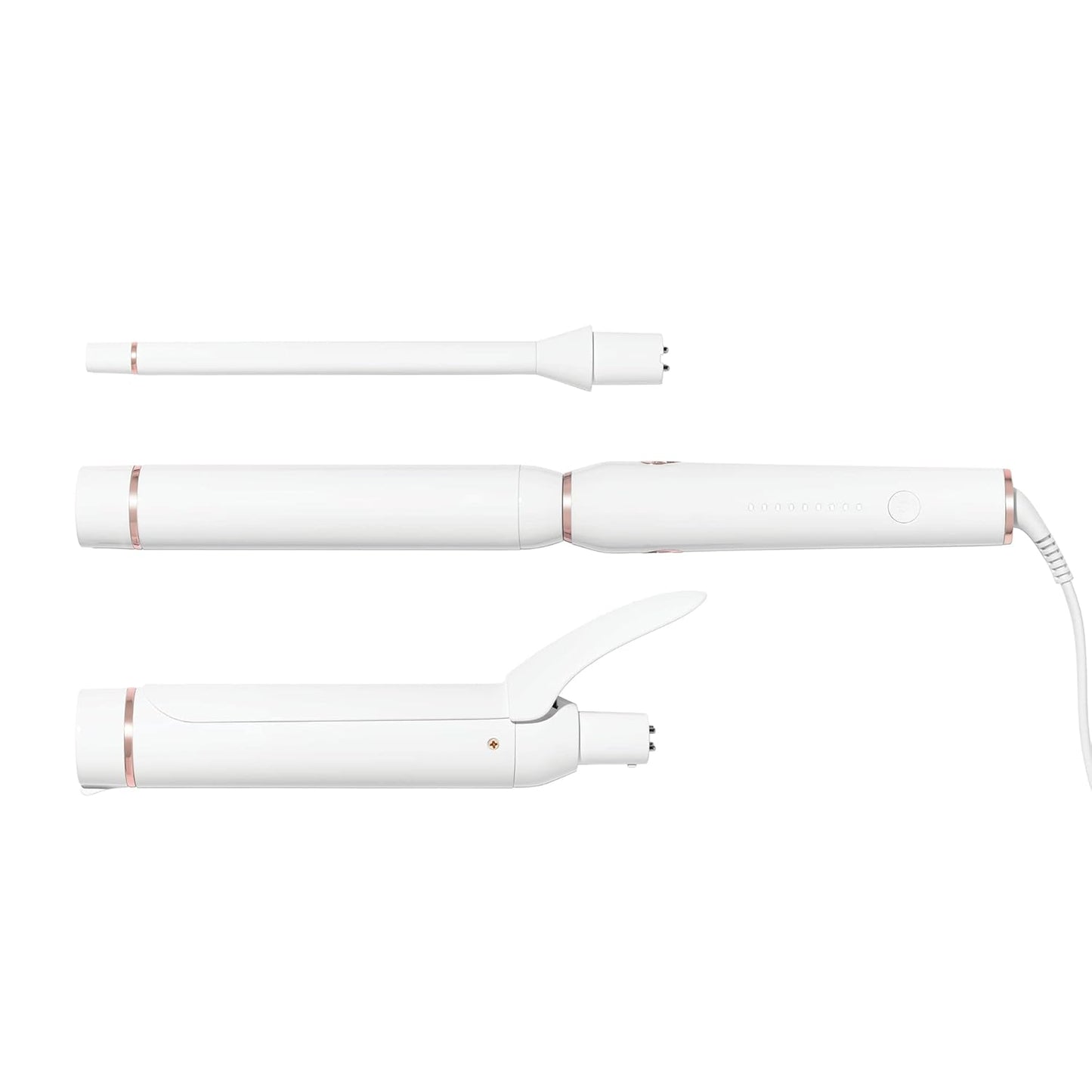 T3 Professional Ionic Curling Iron Switch Kit - 3 Interchangeable Barrels, 9 Heat Settings | White/Rose Gold