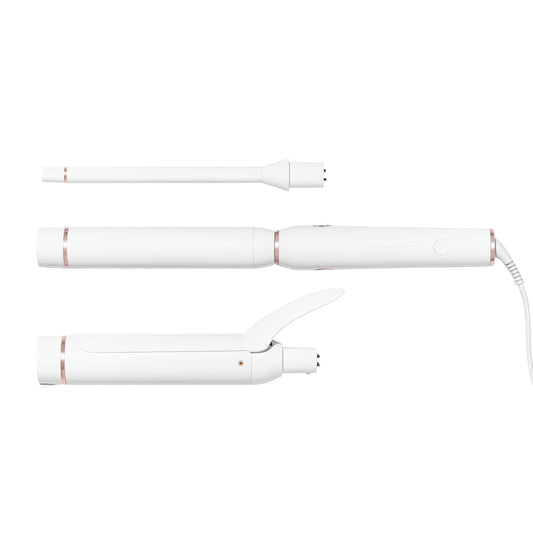 T3 Professional Ionic Curling Iron Switch Kit - 3 Interchangeable Barrels, 9 Heat Settings | White/Rose Gold