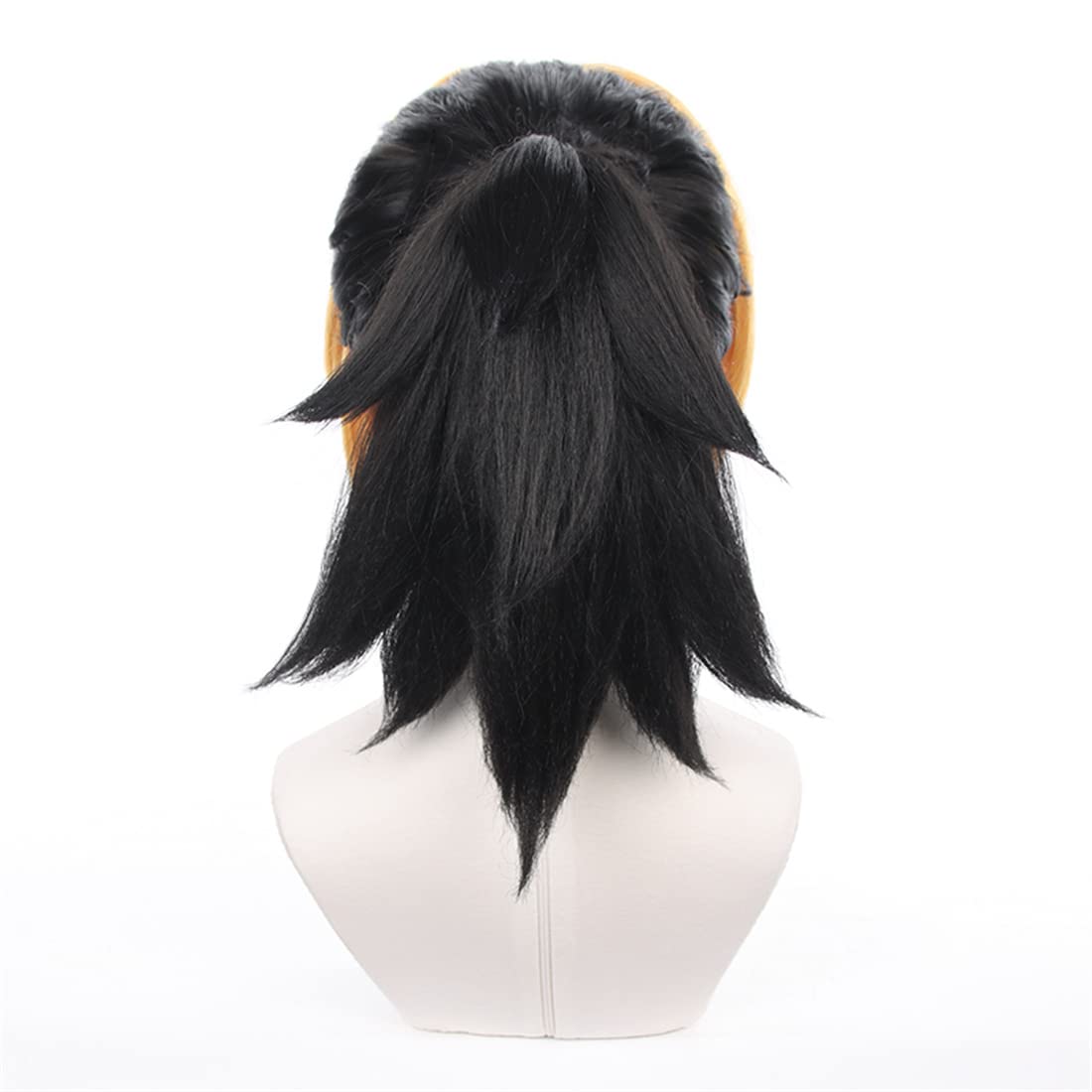 Aadesso Anime Makio Wig Yellow Gradient Black Wig Kimetsu no Demon鬼滅 Slayer Cosplay Costume Men Women with Wig Cap