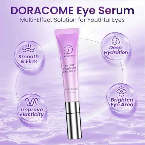 Caffeine & Retinol Under Eye Serum ? Dermatologist-Tested, Fast Absorbing, Correction for Puffy Eye Bags Fine Lines Dark Circles Wrinkles While Providing Moisturizing Care