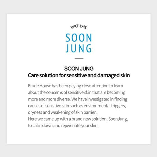 Etude House SoonJung Hydro Barrier Cream - Hydrating Face Moisturizer for Sensitive Skin (2.53 Fl Oz)