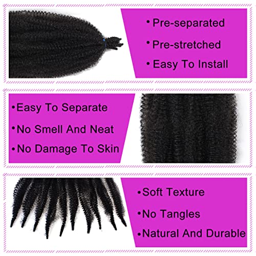 COOKOO Pre-Separated Springy Afro Twist Hair Soft Synthetic Marley Crochet Braiding Hair For Passion Twist Hair For Poppin Spring Twist Hair For Black Women