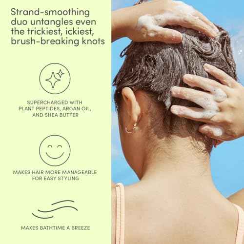 Evereden Kids Travel Size Set: Clean & Vegan 5-Piece Skin Care for Kids | Multi-Vitamin Kids Skin Care Set with Detangling Spray, Face Wash, Cream, Shampoo & Conditioner | Stocking Stuffers for Kids