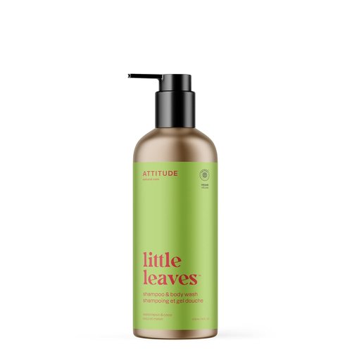 ATTITUDE Kids Shampoo & Body Wash - EWG Verified, Vegan, Plant-Based, Watermelon & Coco, 16 Fl Oz
