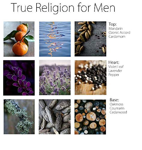 True Religion Eau De Toilette Spray for Men - 100 ml | Woody Fougere with Mandarin, Cardamom & Cedarwood