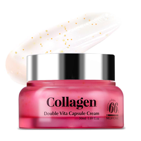 Collagen face cream- marine collagen cream Niacinamide & Freeze-Dried Hydrolyzed Collagen - Boosts skin's barrier Reduce Wrinkles Cream,Lifting Face Moisturizer With Collagen Made Of Vitamin 1.69 Oz