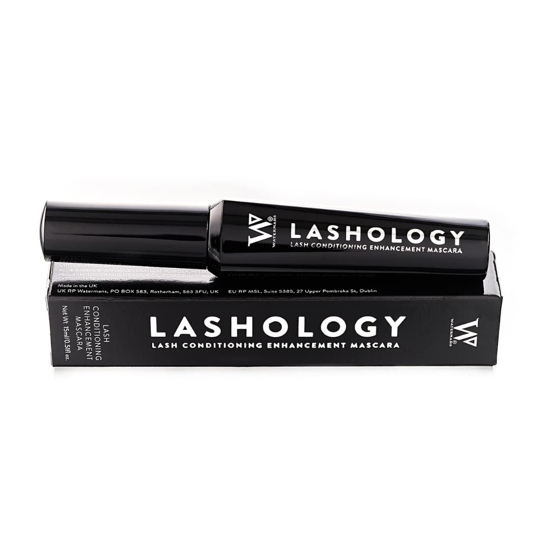Watermans Lashology Eyelash Growth Mascara - Black Formula for Thicker, Stronger, Fuller Lashes