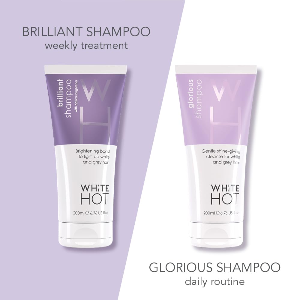Skiennix White Hot Brighten Duo - Brilliant Shampoo & Luminous Conditioner 200ml | Banish Brassy Tones