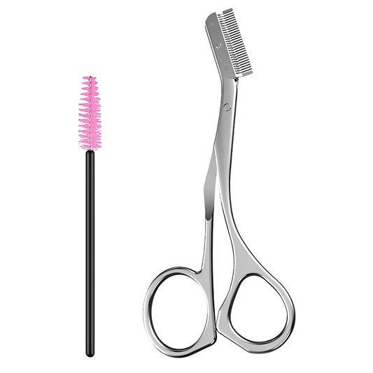 Eyebrow Comb Trimmer-Scissors, 2025 New Eyebrow Scissors with Comb Brow and Brush, Eyebrow Trimmer for Men and Women Trimmer Scissors for Precise Eyebrow Shaping (A-1Pcs)