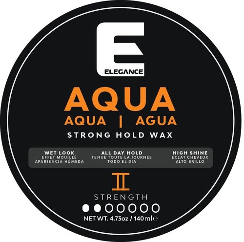 E Elegance Hair Products - Aqua Hair Styling Wax - Strong Hold & High Shine | 4.73 oz, Orange