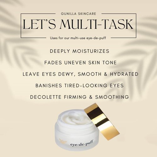 GUNILLA Anti-Aging Eye Cream - Reduce Puffiness & Dark Circles with 23 Actives | Natural & Vegan - 5 oz