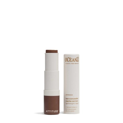 ATTITUDE Oceanly Under Eye Concealer Stick - Light Coverage, Vegan & Cruelty-Free, Espresso, 0.2 Oz