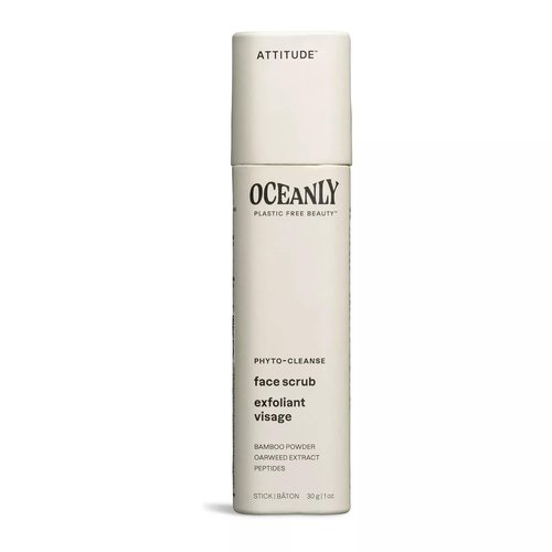 ATTITUDE Oceanly Face Scrub Stick - EWG Verified, Plastic-Free, Vegan & Cruelty-Free | 1 Ounce