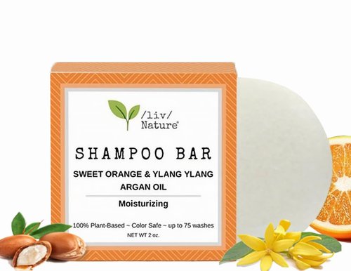 Bar Shampoo - Clean Non-Toxic Formula for Moisture & Volume | Argan Oil & Essential Oils | Handmade in USA - 1 Pack