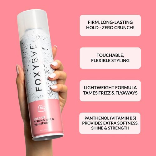 FoxyBae Volumizing Hair Spray for Women - Flexible Hold & Frizz Control - 8 Fl Oz