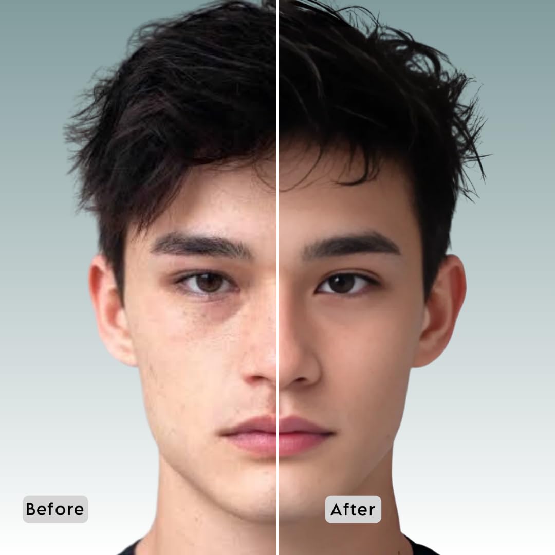 Skiennix Foundation for Men - Full-Coverage, Lightweight & Hydrating | Natural Oil Control | 4 Shades Available - Deep Espresso, 0.67oz