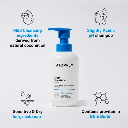 ATOPALM Mild Shampoo - Tear-Free Hypoallergenic Hair Care for Sensitive Skin | 10.1 Fl. Oz. 300ml