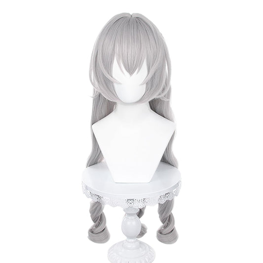 Game Honkai Star Rail Bronya Cosplay Wig Women Silver Gray Long Wave Hair Wigs for Girls Cos Party Halloween Christmas Comic Con(Bronya)