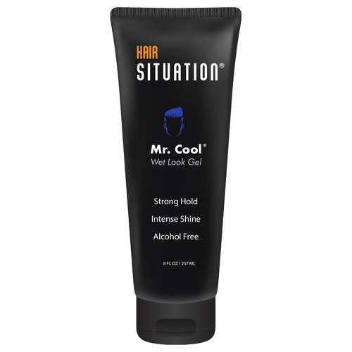 Mr. Cool Hair Gel - Strong Hold & High Shine | Anti-Humidity & Frizz Control, 8 Fl Oz