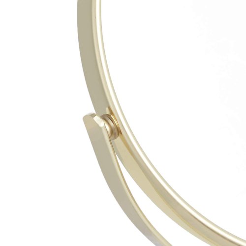 Amazon Basics Tabletop Mount Vanity Round Mirror, 1X/5X Magnification, Iron, 7.2"L x 4.92"W, Gold