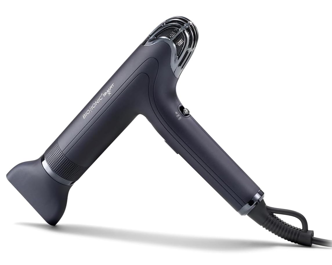 Bio Ionic Smart-X Hair Dryer - High-Efficiency Blow Dryer with Diffuser, 3 Heat & Speed Settings, Self-Cleaning Function