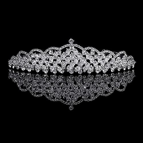 SINIDE Rhinestone Crystal Crowns for Women and Girls Sparkling Princess Tiaras for Bride, Bride Wedding Hair Head Band Fashion Hair Accessories for Wedding Prom Bridal Party Photography Cosplay