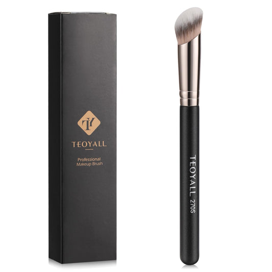 TEOYALL Under Eye Concealer Brush - Angled Synthetic Kabuki Brush for Blending & Buffing (270S)