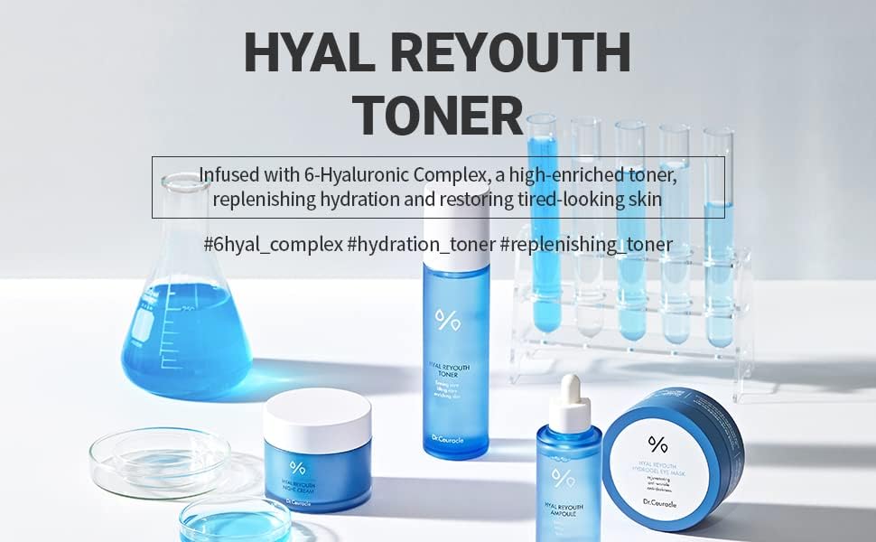 Dr.Ceuracle Hyal Reyouth Toner - Quick Absorbing Hydration Boosting Facial Serum | 120ml / 4.05 fl. oz.