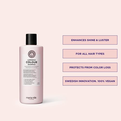 Maria Nila Luminous Colour Shampoo - Color-Preserving Formula for Shiny Hair | Pomegranate & Color Guard Complex