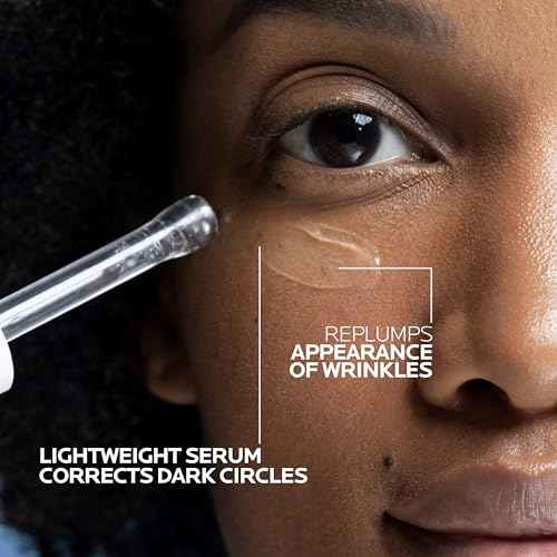 La Roche-Posay Hyalu B5 Eye Serum with Hyaluronic Acid & Caffeine for Dark Circles, Hydrating Serum for Dark Circles and Wrinkles with Roller Ball Applicator, Replumps Under Eye, Fragrance Free