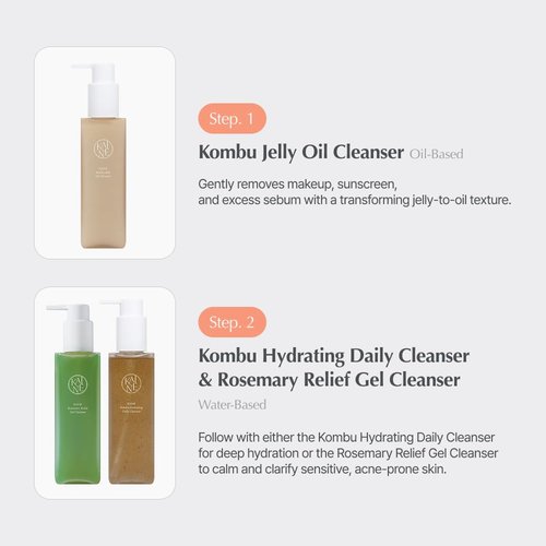KAINE Kombu Jelly Oil Cleanser - Gentle Makeup Remover with Gel-to-Oil Formula | 4.9 fl oz / 145ml