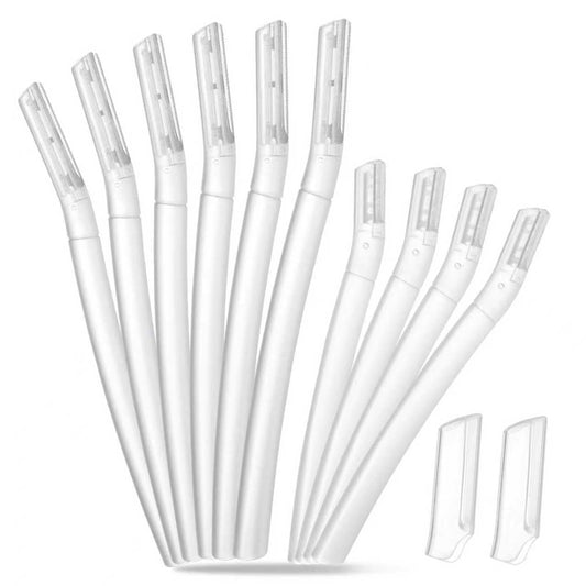 Skiennix Dermaplane Razor Set - 10PCS Eyebrow Razors for Smooth Skin & Gentle Exfoliation | Includes Storage Case