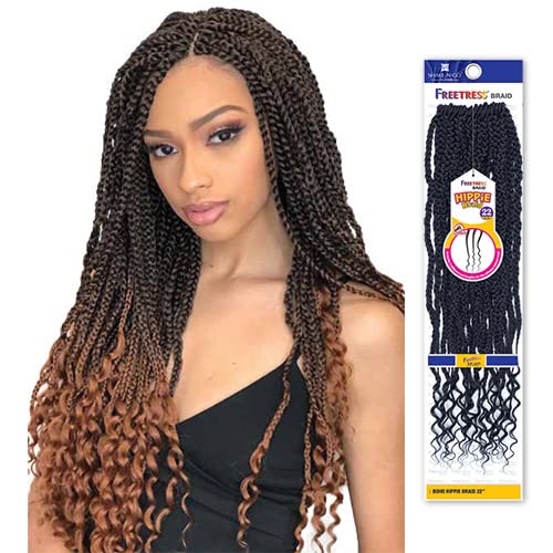 HIPPIE BRAID 22" (4 Medium Brown) - Freetress Synthetic Crochet Braiding Hair