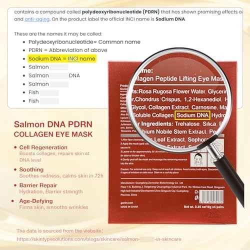 GONIM Under Eye Patches 360¡Æ Fit, Eye Mask with Collagen Peptide, Salmon DNA PDRN, Retinol & Niacinamide, Eye Patches for Puffy Eyes and Dark Circles, Travel Essentials 4 pairs