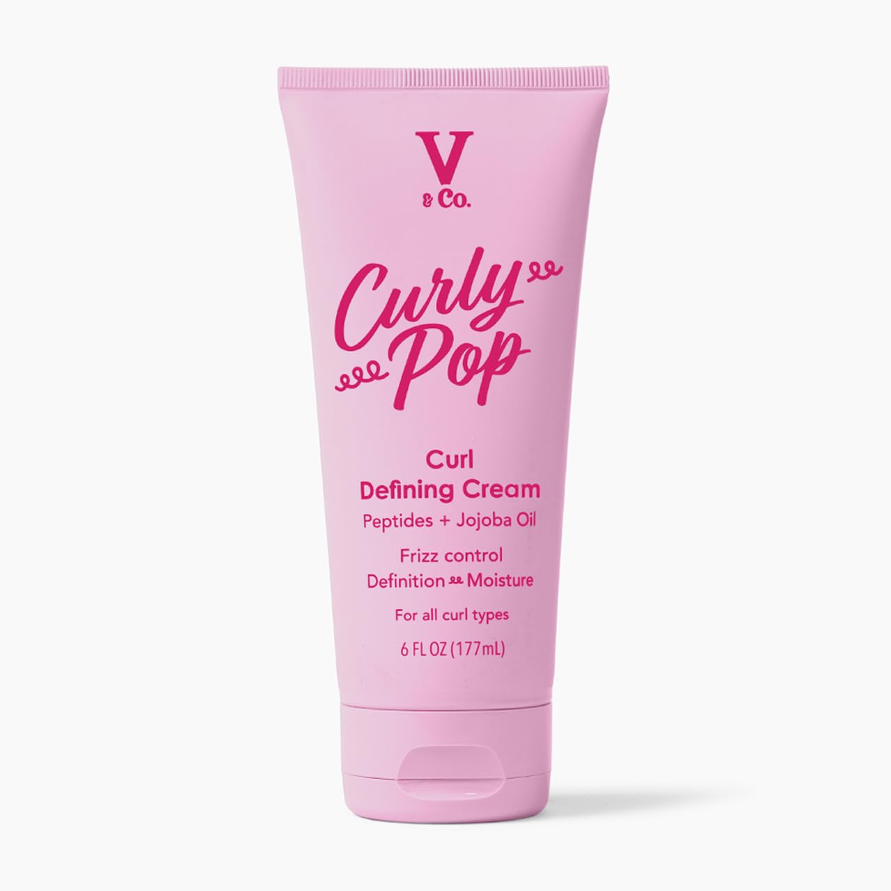 V&Co. Beauty Curl Defining Cream - Anti-Frizz Moisturizing Curl Cream with Peptides & Jojoba Oil | 6 oz