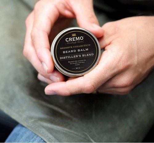 Cremo Beard Balm - Distiller's Blend | Nourishes & Shapes All Lengths of Facial Hair, 2 Oz