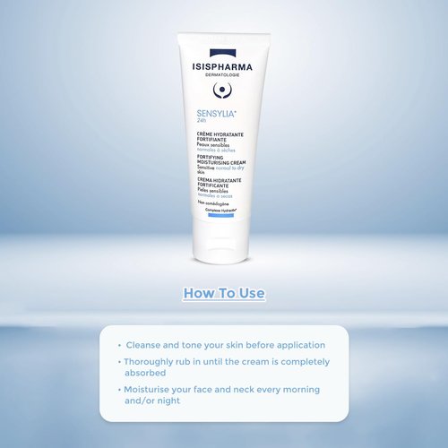 Isis Pharma Sensylia 24-Hour Cream - Hydrating Formula for Dehydrated, Damaged Skin | 40ml