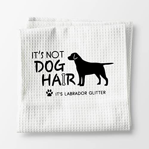 It’s Not Dog Hair It’s Labrador Glitter Funny Black Dog Quote Bath Towel,Dog Lovers Gifts Decorative Towel,Dog Mom Girls Gifts