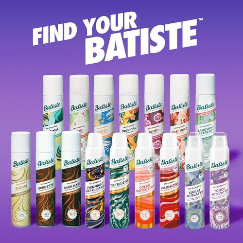 Batiste Touch Activated Dry Shampoo, Up to 24 Hours of Freshness, Absorbs Oil in Hair Between Washes with Lasting Scent Releasing Technology, 3.81 Oz